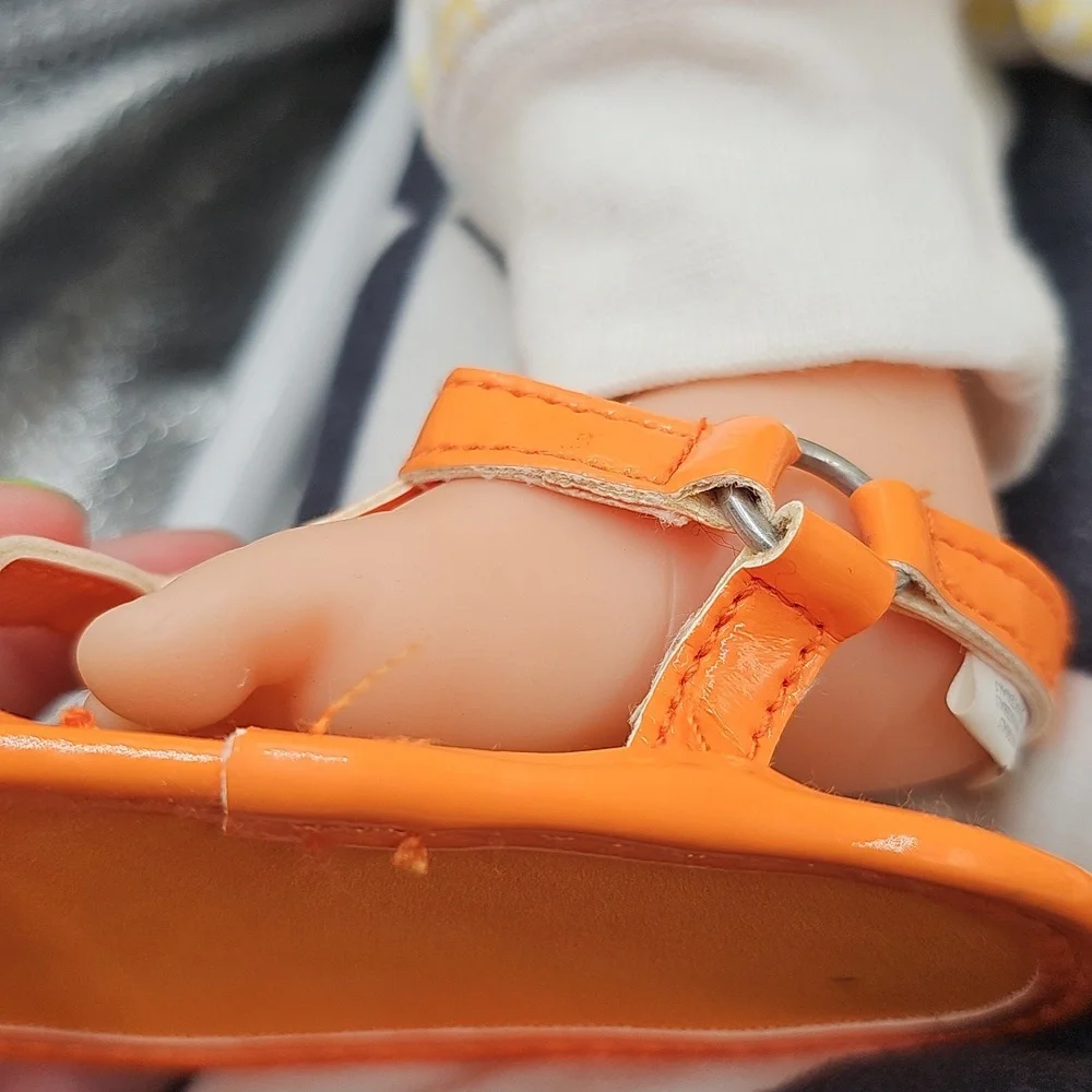 Old Navy Baby Velcro Straps Sandals Orange Sz. 1